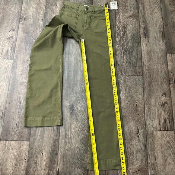 Faherty Stretch Wide Leg Pants Women’s Size 24 Military Olive Green - Picture 8 of 8